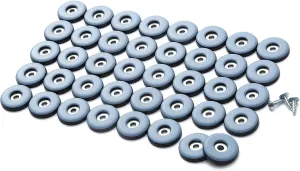 1-1/4" Screw on Furniture Glides Sliders-Furnigear PTFE (Teflon) Chair Leg Movers Sliders for Carpet and Hardwood Surface - Move Your Furniture Easy & Safely - Best Floor Protector (grey-40pack)