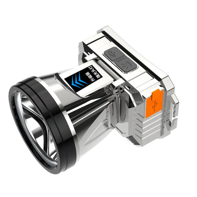 100000lumens 40-Core White Laser Light LED Headlamp with 2Pcs Lithium Battery Lighting Cell Phone Charging 2-in-1 Headlamp