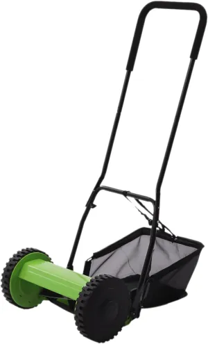 12”Manual Push Reel Lawn Mower, Push Lawn Sweeper with 23L Collection Bag, 5 Blades, Suitable for Cleaning Lawns, Sidewalks, Driveways, Etc.