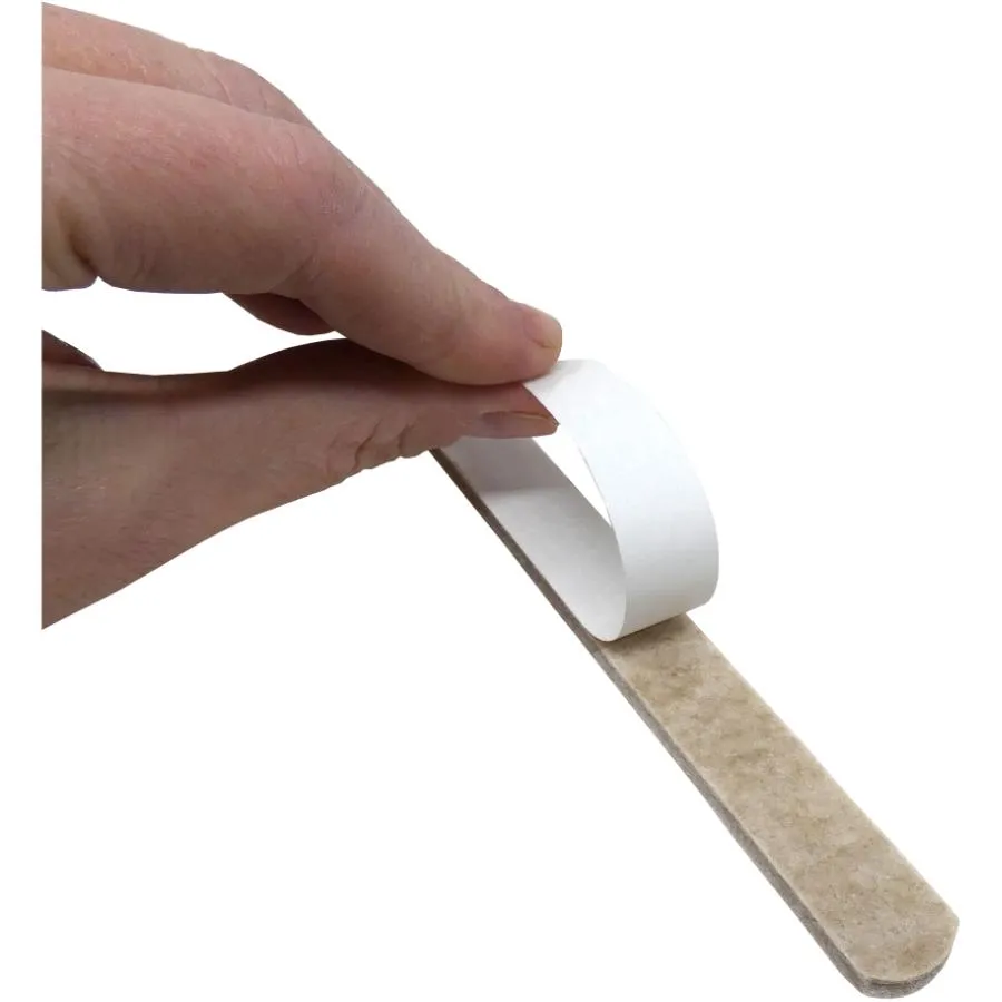 1/2" x 6" Heavy Duty Strip Felt Pads - 9 Pack