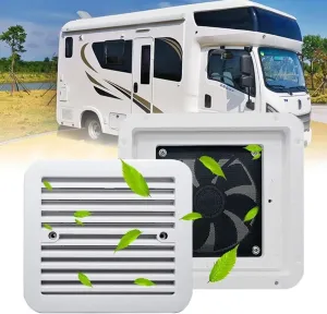 12V Caravan RV Fans Fridge Air Vent Side Exhaust Strong Wind Camper Car Cartronics Automobile Accessories for Marine Boat Parts(3000rpm)