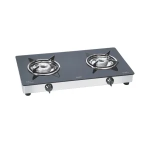 2 Burner Glass Gas Stove with Aluminium Alloy Burners (1020 GT)