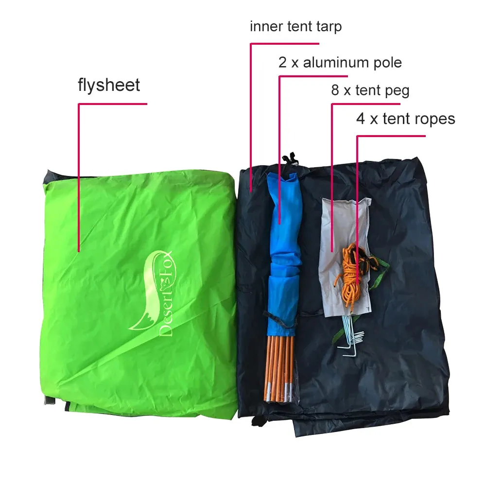 2 Person Lightweight Backpacking Tent - Four-Season Camping
