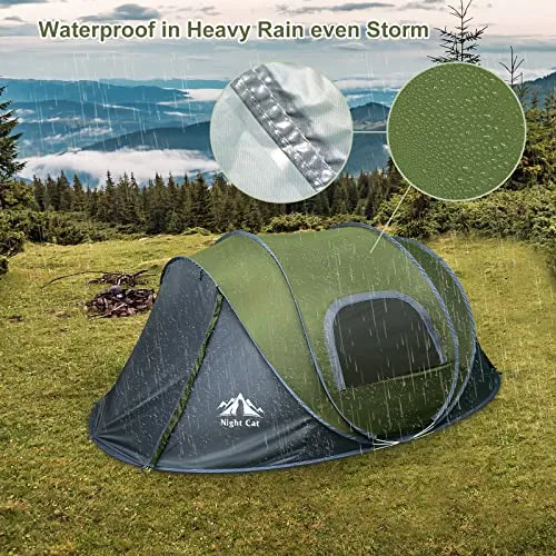 2 Person Popup Camping Tent,Tent Waterproof Instant Easy Setup, Family Tent