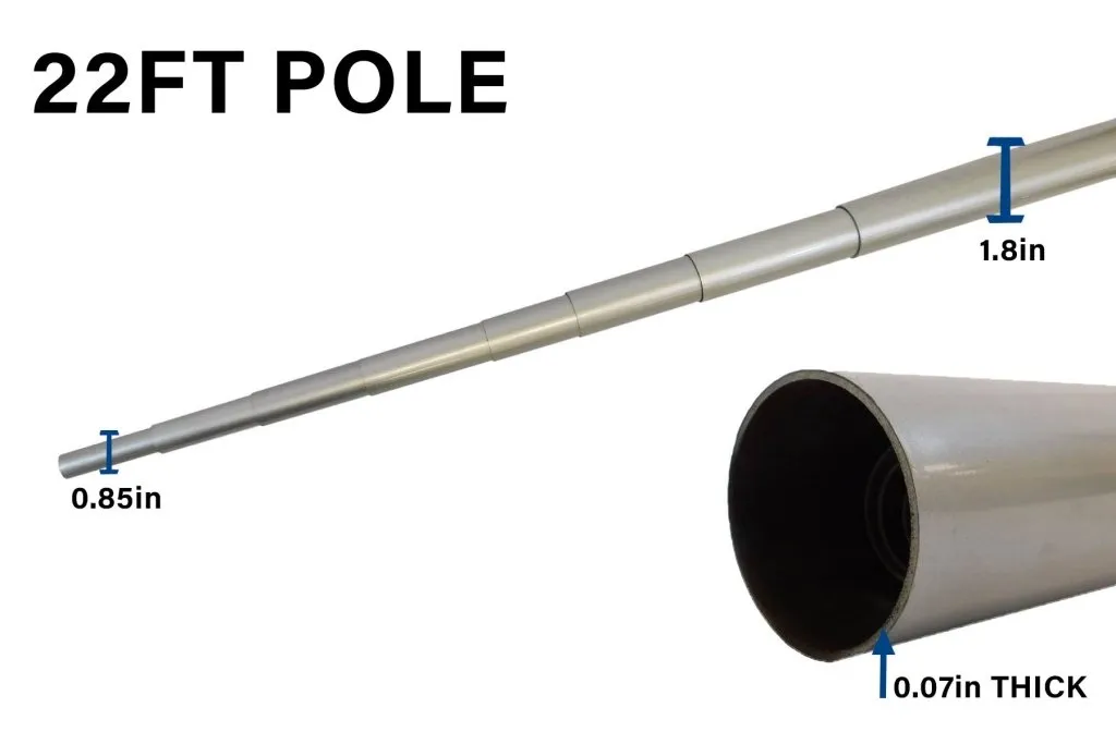 22ft Deluxe Fiberglass Pole