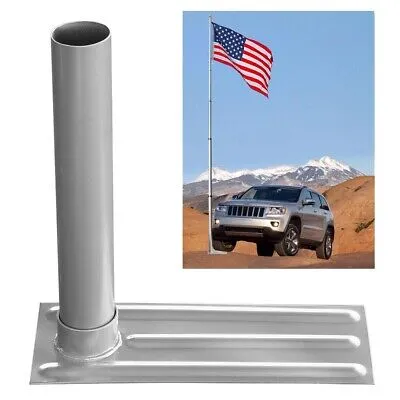 2.4" D. Tire Mount Tailgate Wheel Metal Stand Flag Pole Pole Holder 25' 20' FT
