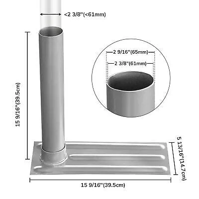 2.4" D. Tire Mount Tailgate Wheel Metal Stand Flag Pole Pole Holder 25' 20' FT