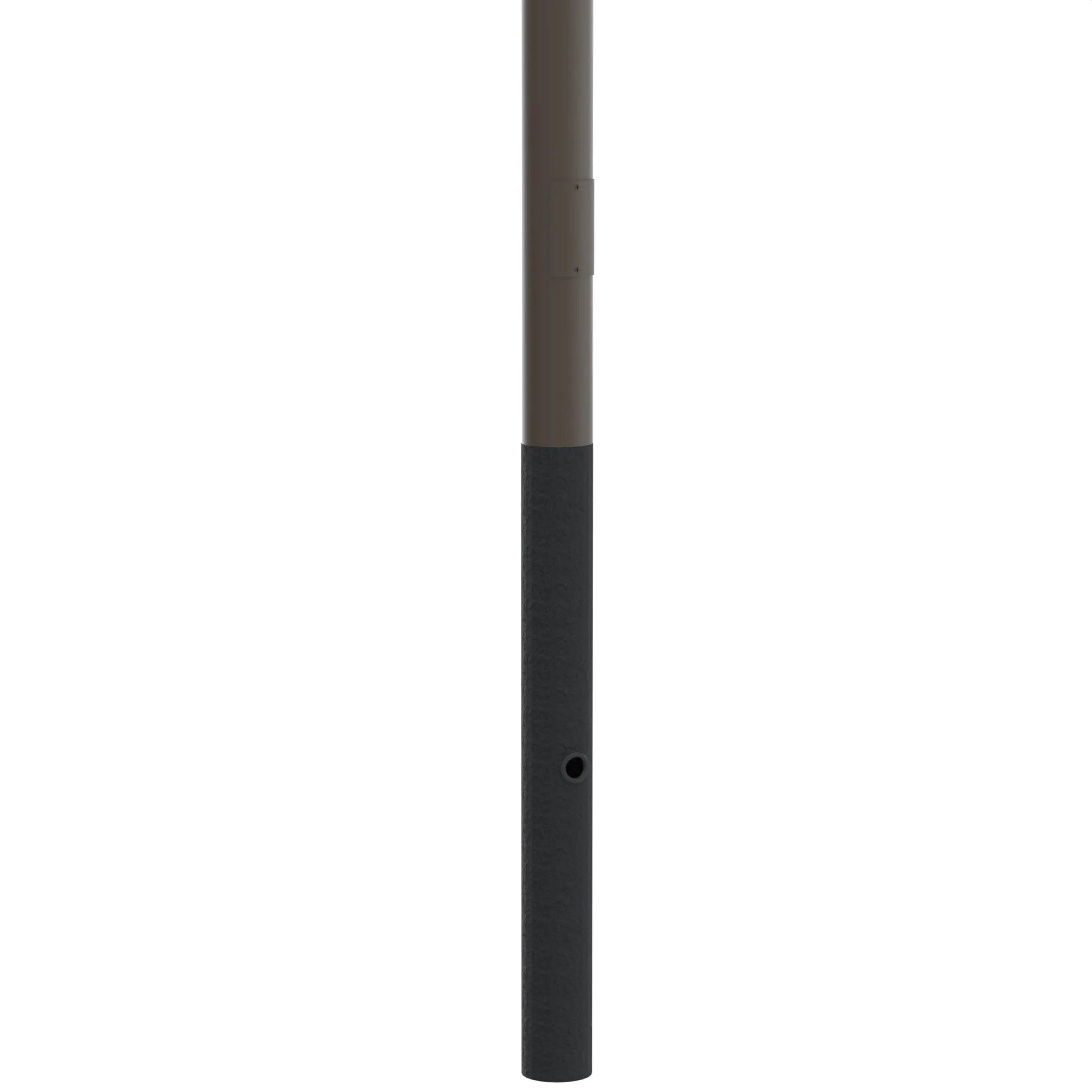 25' Above Grade x 6.0" Base OD x 4.0" Top OD x 0.188" Thick, Round Tapered Aluminum, Direct Burial Light Pole