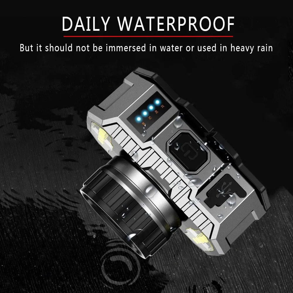 250Watt LED 3 Light Source Super Bright Headlamp Head-Mounted Flashlight Strong Light Outdoor Camping Rechargeable Night Fishing Headlight