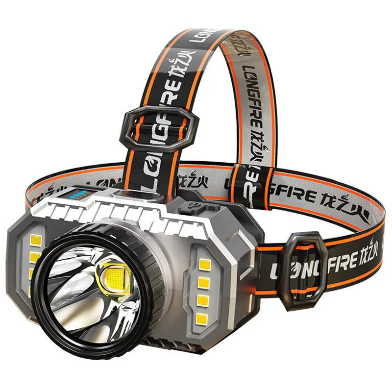 250Watt LED 3 Light Source Super Bright Headlamp Head-Mounted Flashlight Strong Light Outdoor Camping Rechargeable Night Fishing Headlight