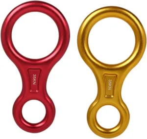 2pcs 35kn Climbing Descender Rappel Ring Descender Rope -Word for Gear Downhill Equipment