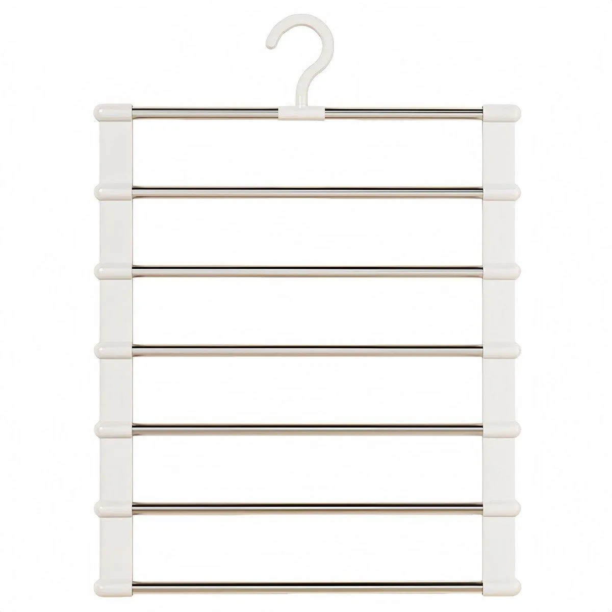 2pcs Multifunctional Folding Trouser Rack Multi Layer Storage Hanging Clothes