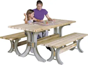 2x4basics 90182ONLMI Custom Outdoor Picnic Table Kit, Water Resistant, Make a Set of Table and Chair upto 8ft/ 96", Sand Color