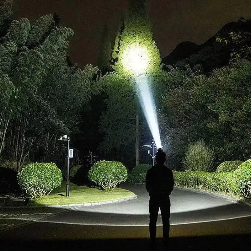 300watts Ultra Bright Rechargeable Headlamp Flashlight LED Headlight Waterproof Camping Fishing Illuminat Mobile Power Bank Torch Light