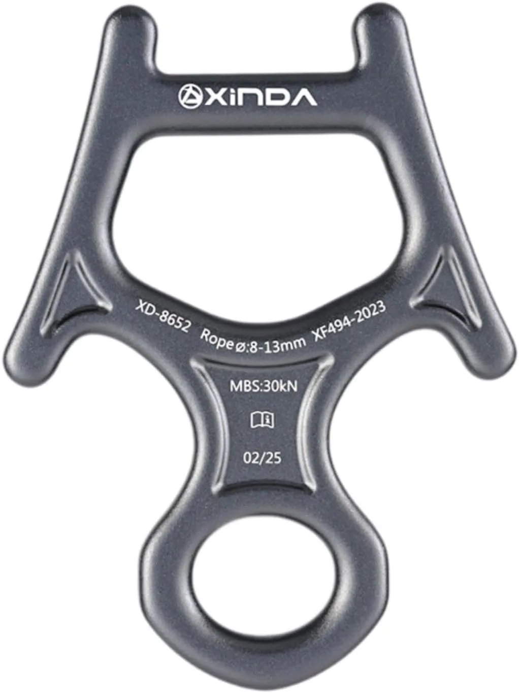 30kN 8 Figure Descender for Belaying and Speleology Activities with Aluminum Alloy