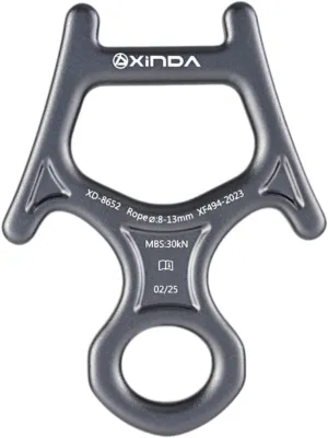 30kN 8 Figure Descender for Belaying and Speleology Activities with Aluminum Alloy