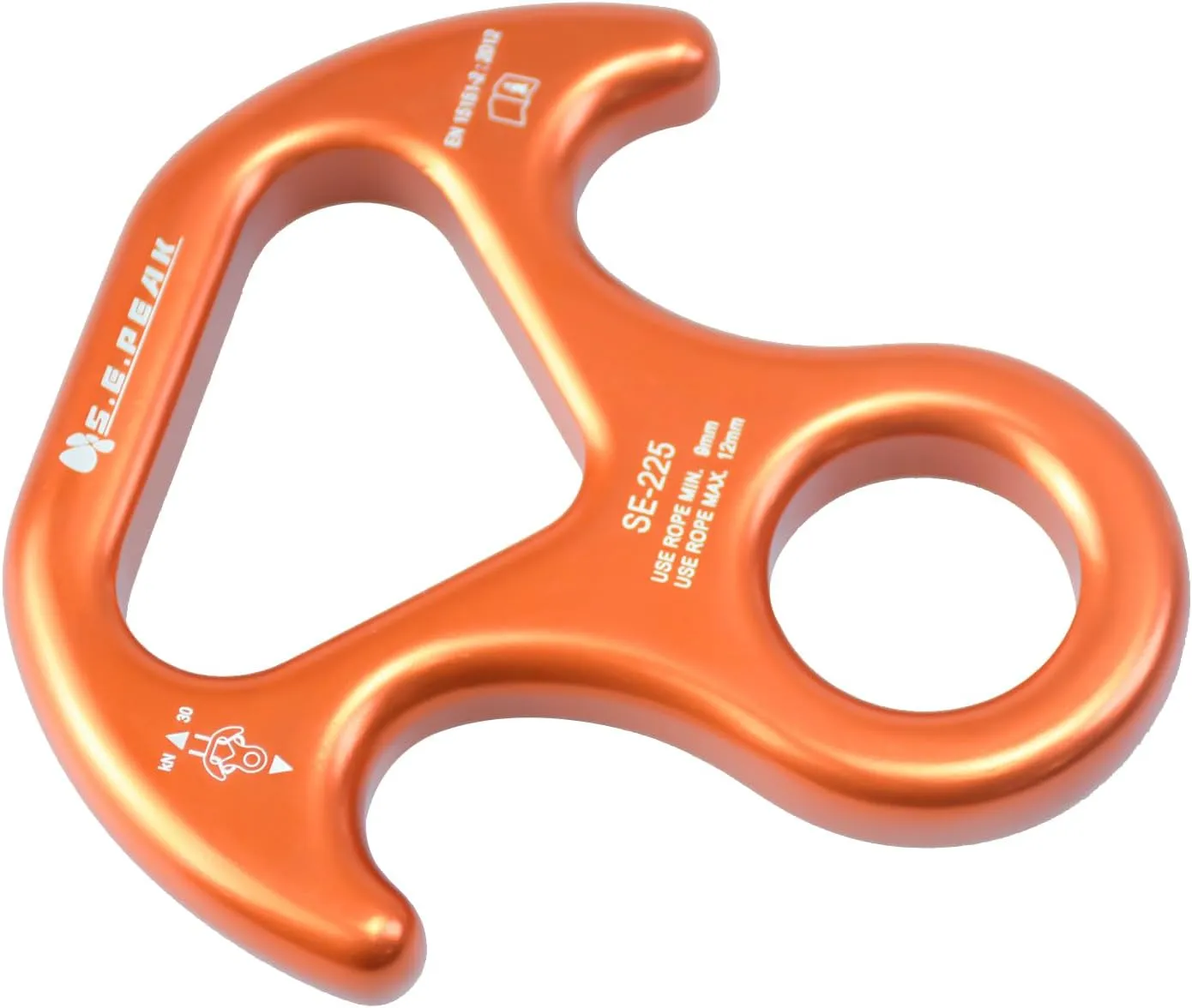 30kN/35kN/40kN Rescue Figure 8 Descender Climbing Gear Downhill Equipment Rigging Plate Rappeling Device for Rock Climbing/Aluminum Alloy