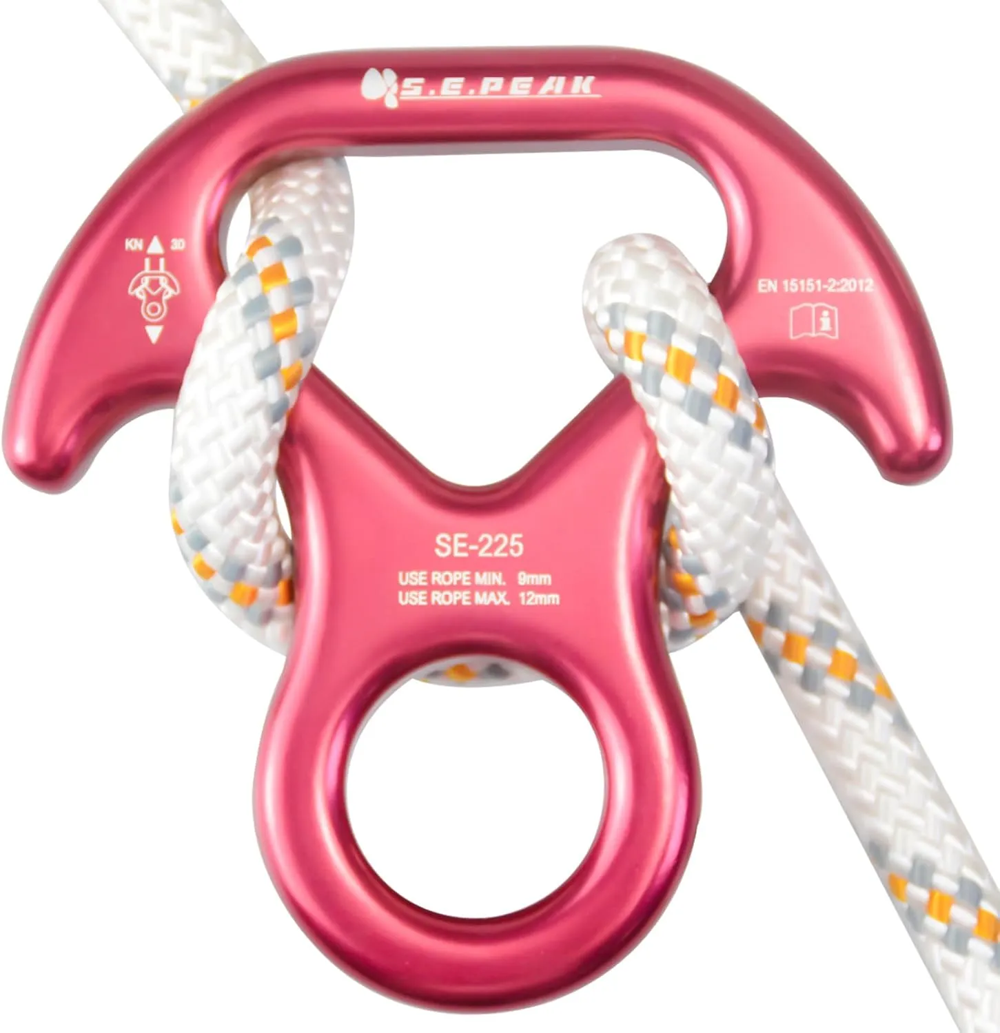 30kN/35kN/40kN Rescue Figure 8 Descender Climbing Gear Downhill Equipment Rigging Plate Rappeling Device for Rock Climbing/Aluminum Alloy