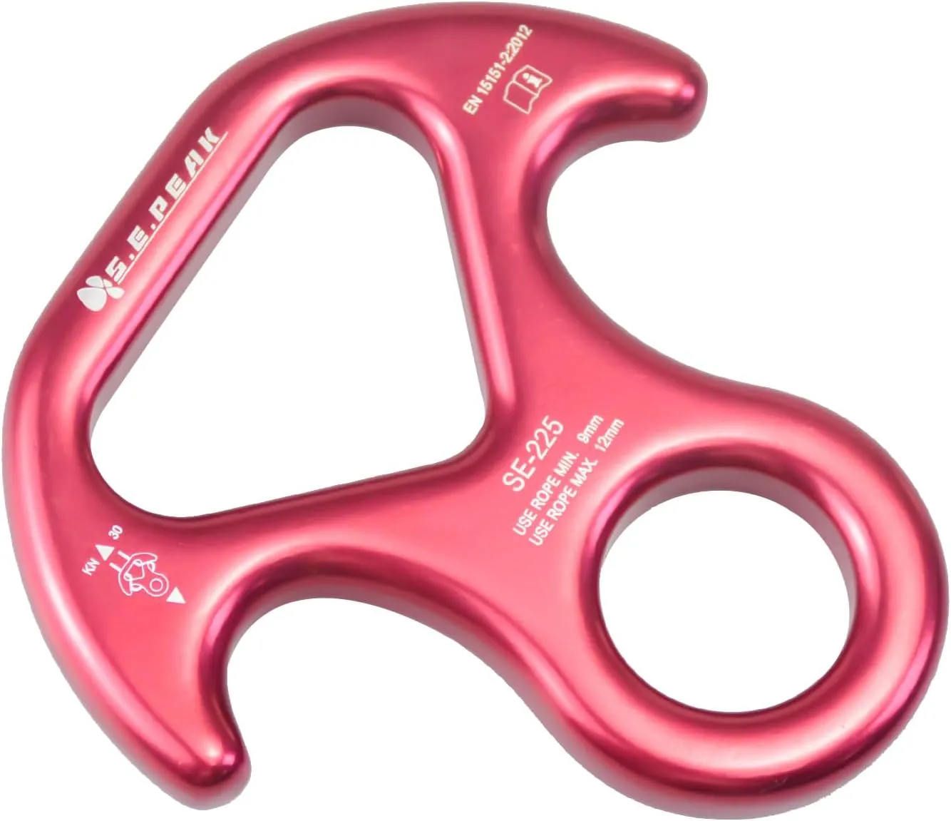 30kN/35kN/40kN Rescue Figure 8 Descender Climbing Gear Downhill Equipment Rigging Plate Rappeling Device for Rock Climbing/Aluminum Alloy