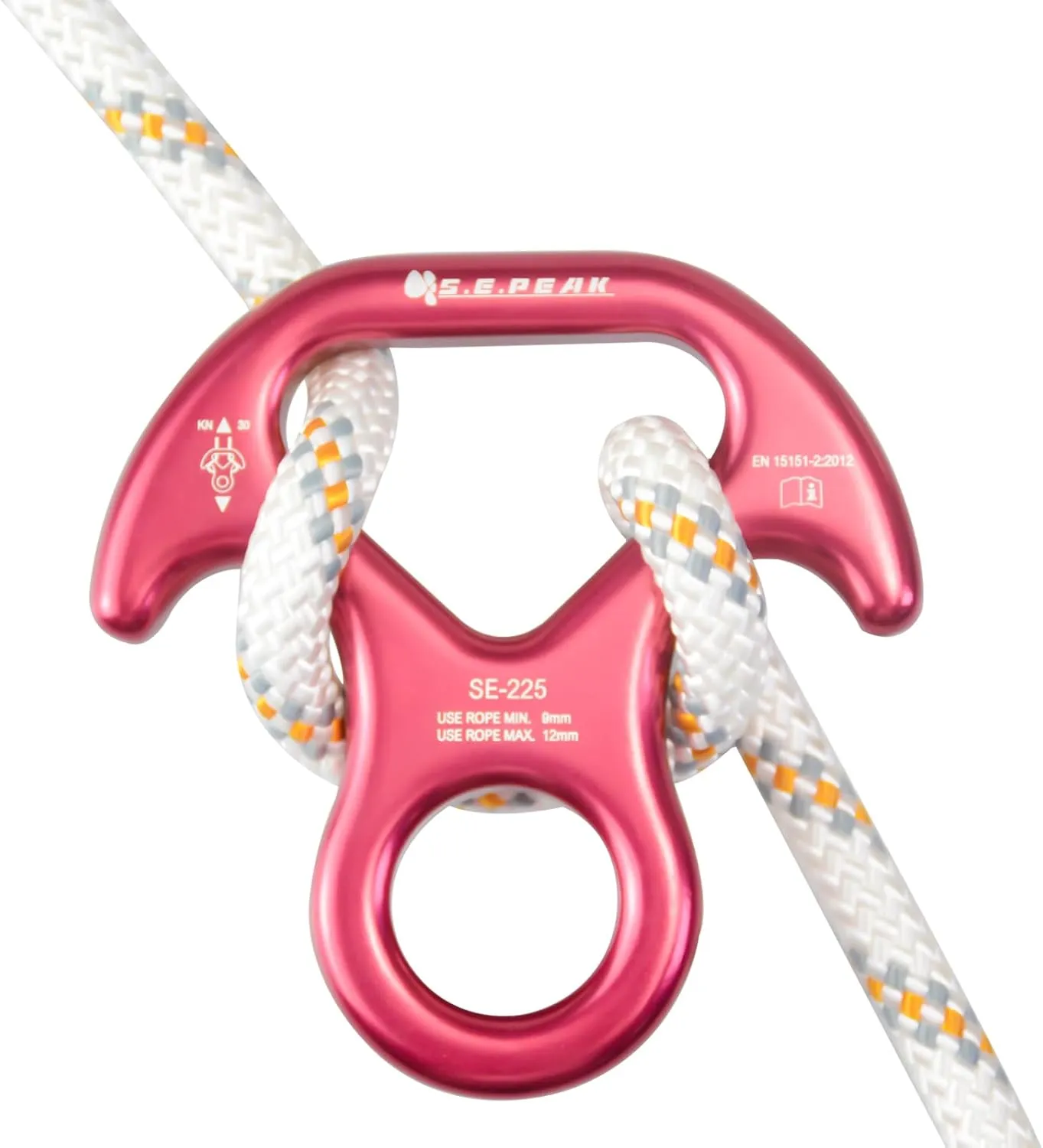 30kN/35kN/40kN Rescue Figure 8 Descender Climbing Gear Downhill Equipment Rigging Plate Rappeling Device for Rock Climbing/Aluminum Alloy