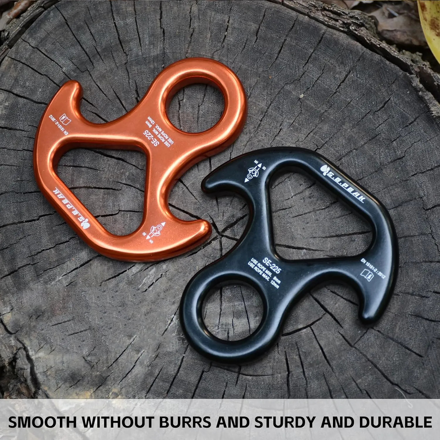 30kN/35kN/40kN Rescue Figure 8 Descender Climbing Gear Downhill Equipment Rigging Plate Rappeling Device for Rock Climbing/Aluminum Alloy