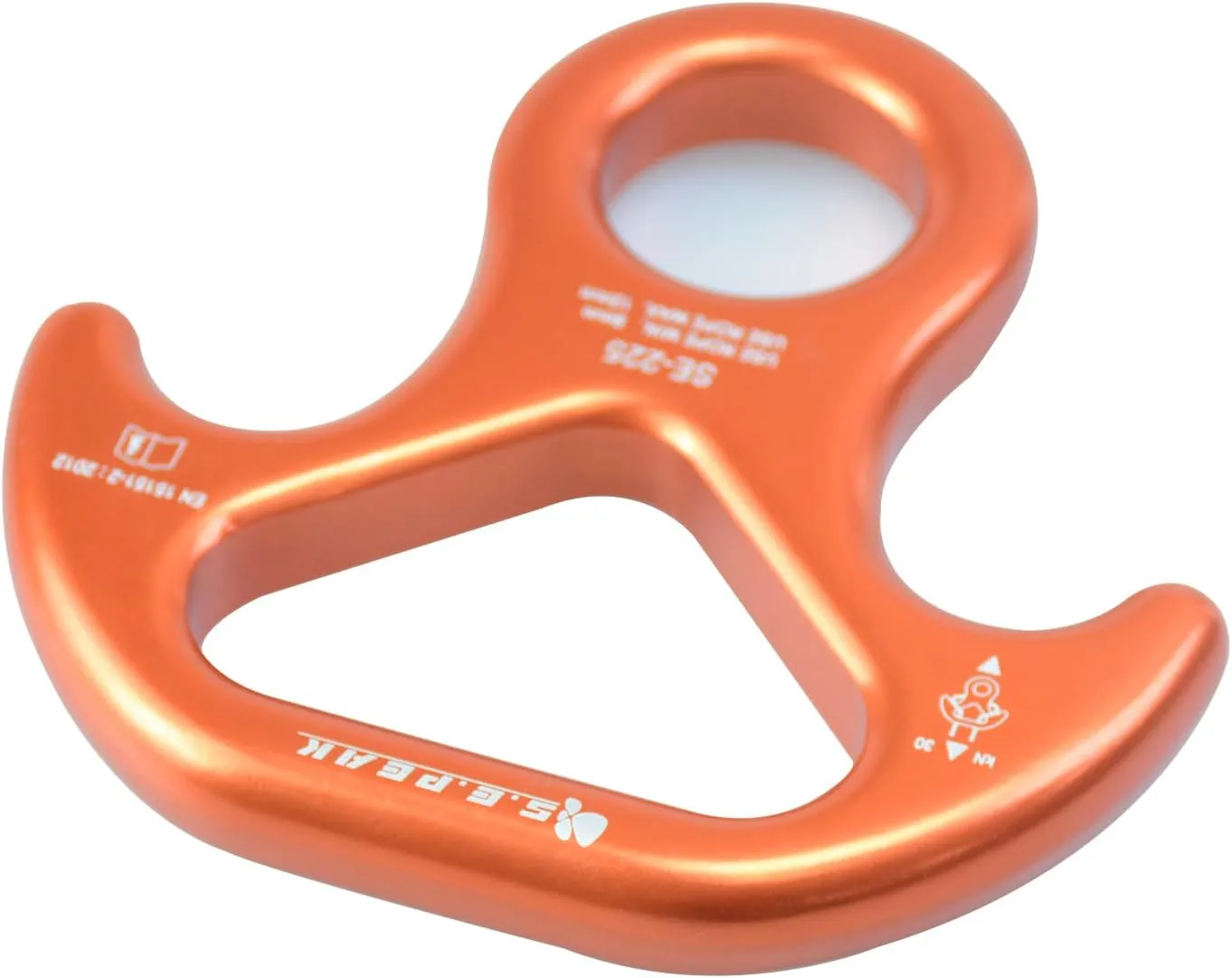 30kN/35kN/40kN Rescue Figure 8 Descender Climbing Gear Downhill Equipment Rigging Plate Rappeling Device for Rock Climbing/Aluminum Alloy