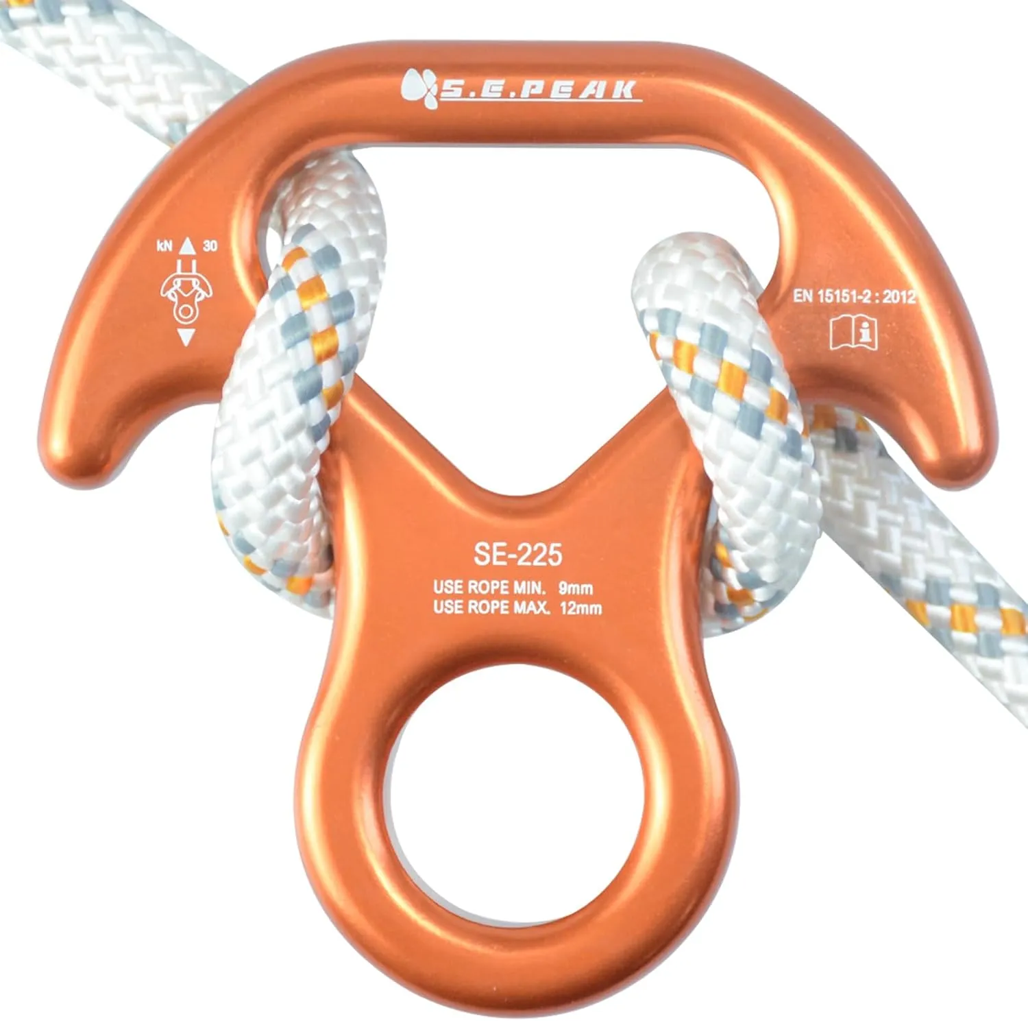 30kN/35kN/40kN Rescue Figure 8 Descender Climbing Gear Downhill Equipment Rigging Plate Rappeling Device for Rock Climbing/Aluminum Alloy