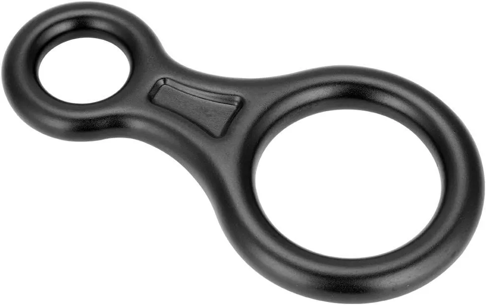 35KN Figure 8 Word Rope Descender Rappel Rock Climbing Rescuing Gear Equipment for Rappelling Belaying Tree Climbing