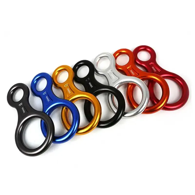 35KN Rock Climbing Carabiner - Aluminum Figure 8 Rappelling Descender for Abseiling and Downhill