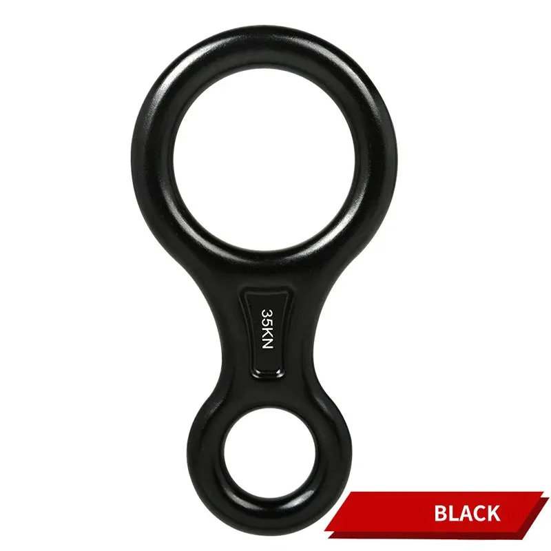 35KN Rock Climbing Carabiner - Aluminum Figure 8 Rappelling Descender for Abseiling and Downhill