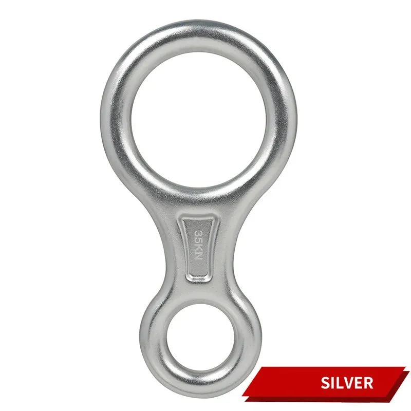 35KN Rock Climbing Carabiner - Aluminum Figure 8 Rappelling Descender for Abseiling and Downhill