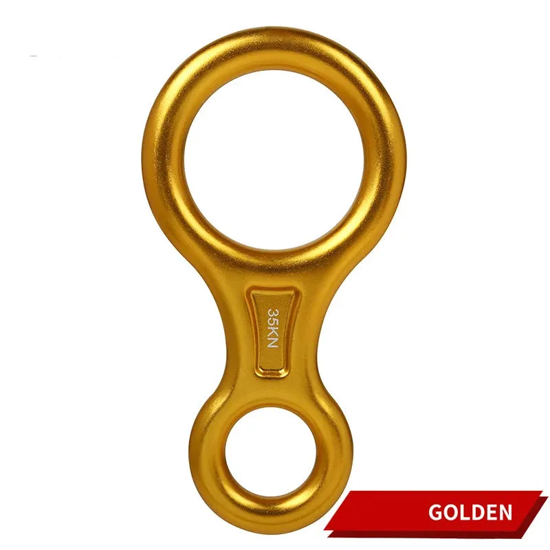 35KN Rock Climbing Carabiner - Aluminum Figure 8 Rappelling Descender for Abseiling and Downhill