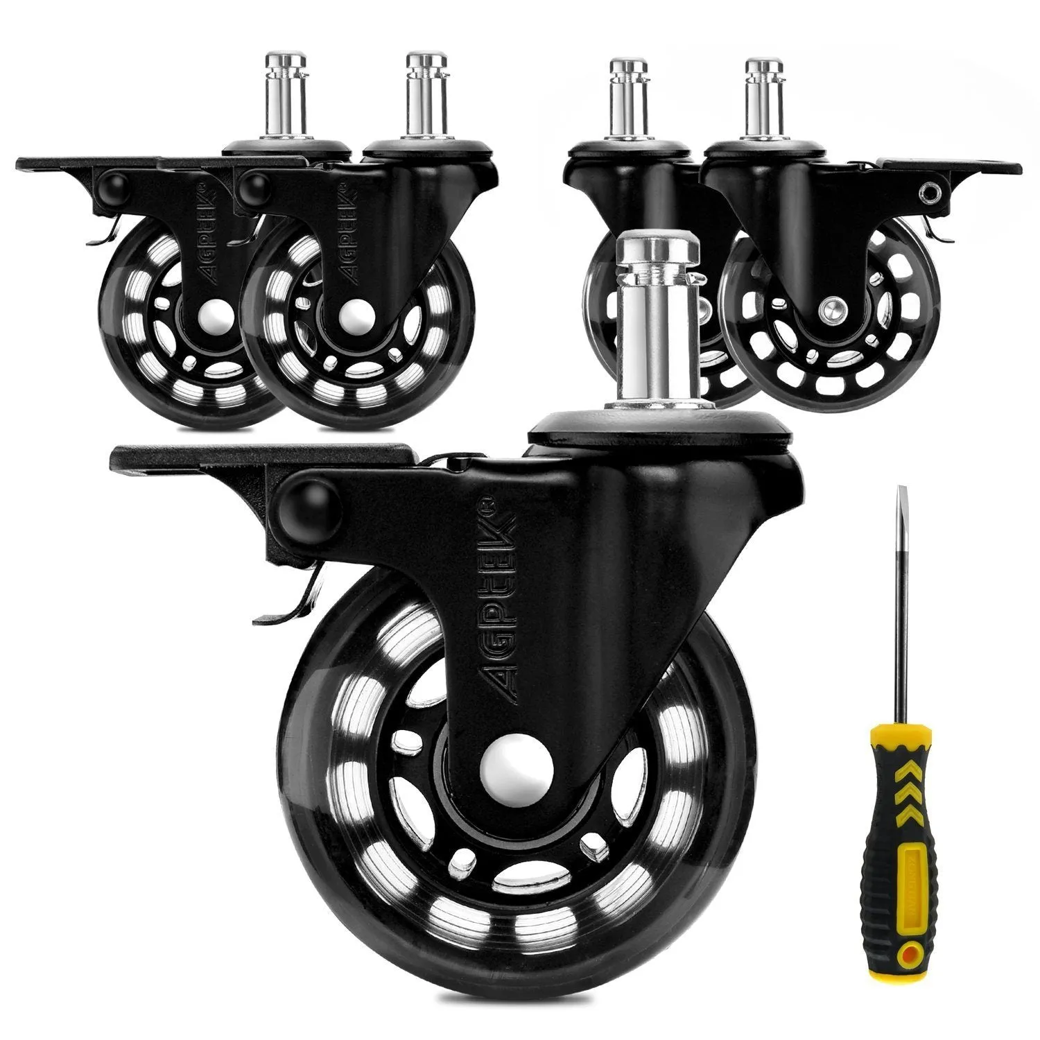5-Pack: Replacement Office Chair Casters