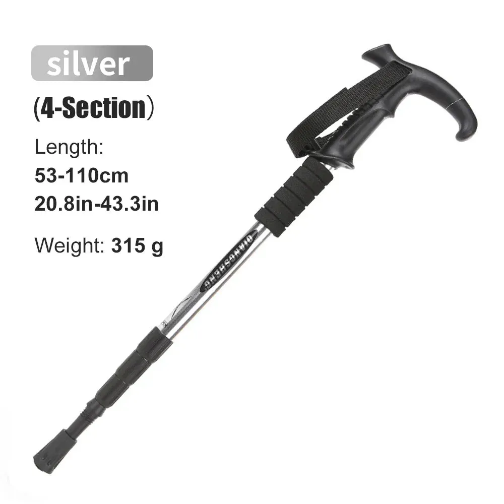 5-Section Foldable Trekking Pole with Foam Handle for Hiking & Walking