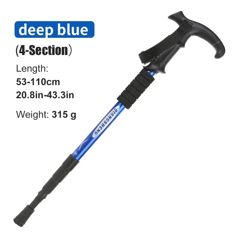 5-Section Foldable Trekking Pole with Foam Handle for Hiking & Walking
