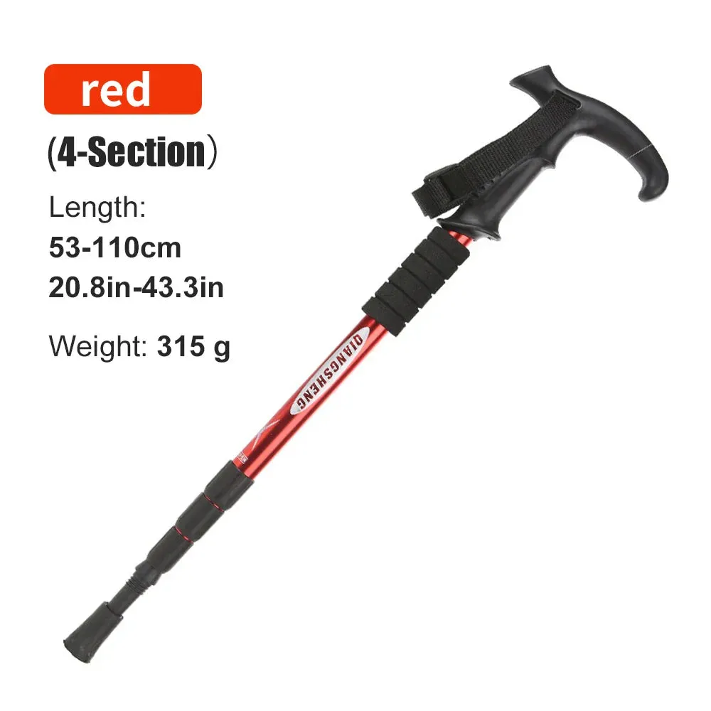 5-Section Foldable Trekking Pole with Foam Handle for Hiking & Walking