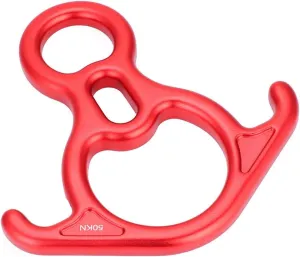 50KN Figure 8 Word Rope Descender Rappel Rope DescenderClimbing 50KN Descender, High Strength Metal, 50KN Heavy Duty, Suitable Figure 8 Rope DescenderBelay & Rappel Equipment