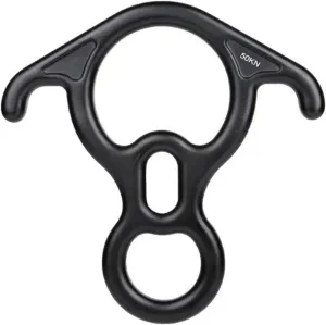 50KN Figure Aluminum Climb Figure 8 Descender Rigging Plate Rappel Gear for Rock Climbing(Black)