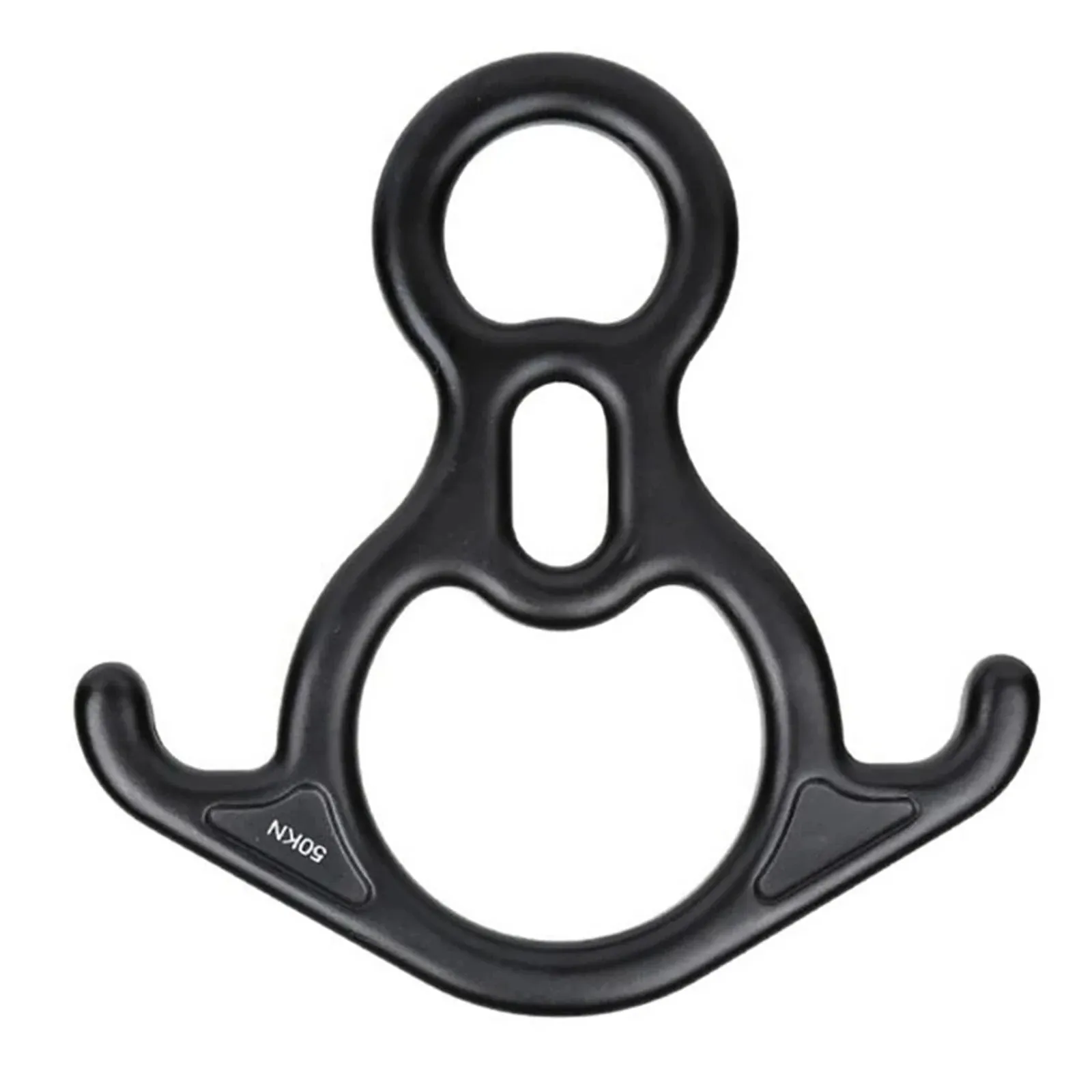 50KN Rescue Figure 8 Descender – Large Bent-Ear Belay Device for Rock Climbing and Peak Rescue