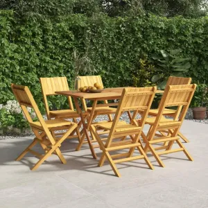 6-Piece Solid Teak Wood Folding Patio Chairs Set, 18.5x24x35.4 Inch Outdoor Furniture with Slatted Design, Foldable Lounge Chairs for Poolside Beach Camping Backyard and Sunroom