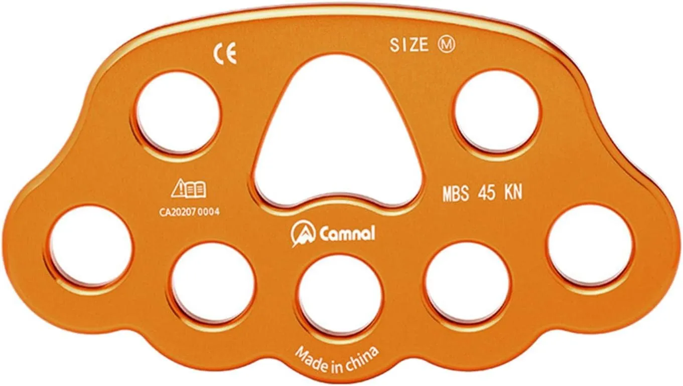 8 Holes Rigging Plate Climbing Paw 4500kg High Strength Work Descender Abseiling Hardware Accessories Equipment