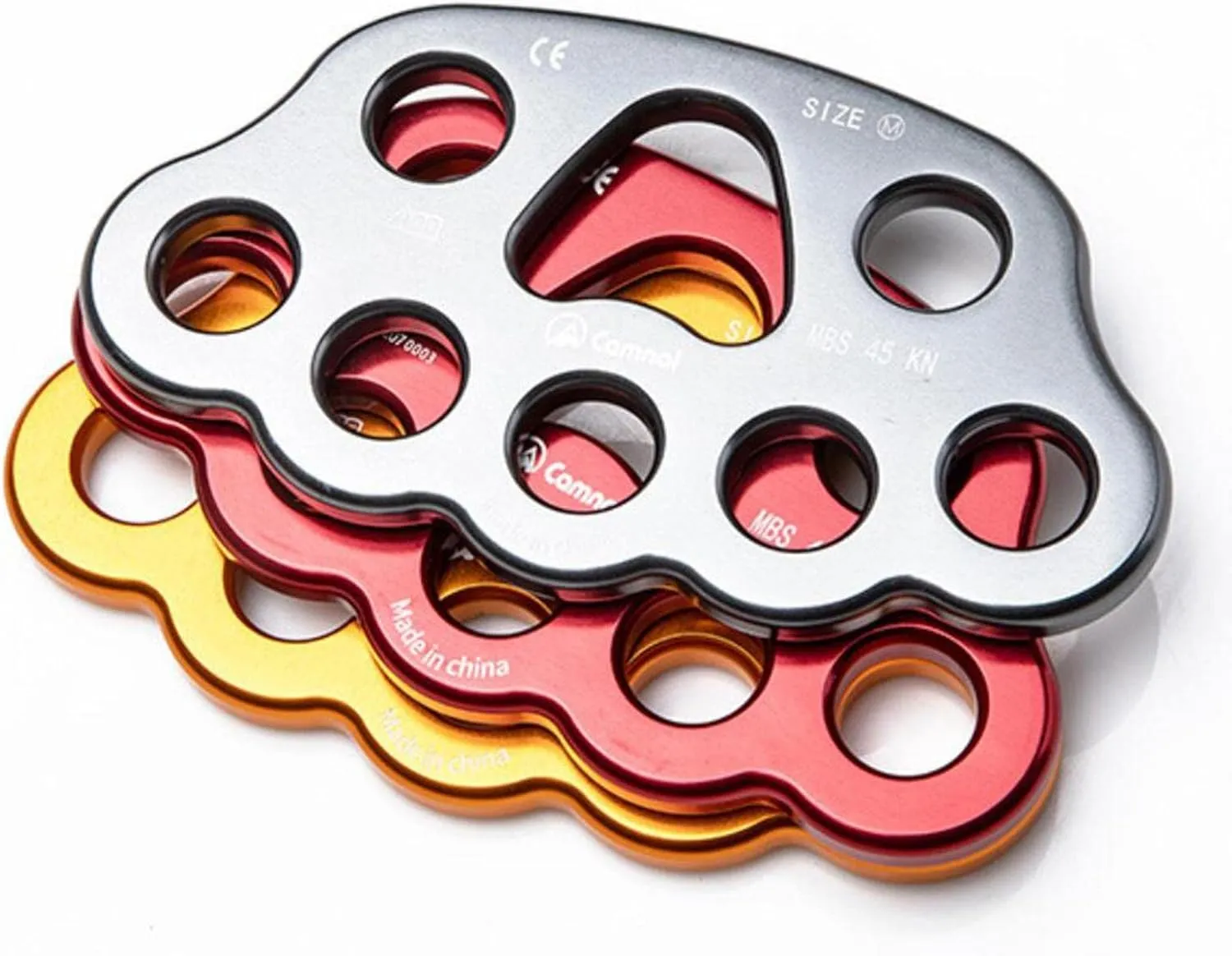 8 Holes Rigging Plate Climbing Paw 4500kg High Strength Work Descender Abseiling Hardware Accessories Equipment