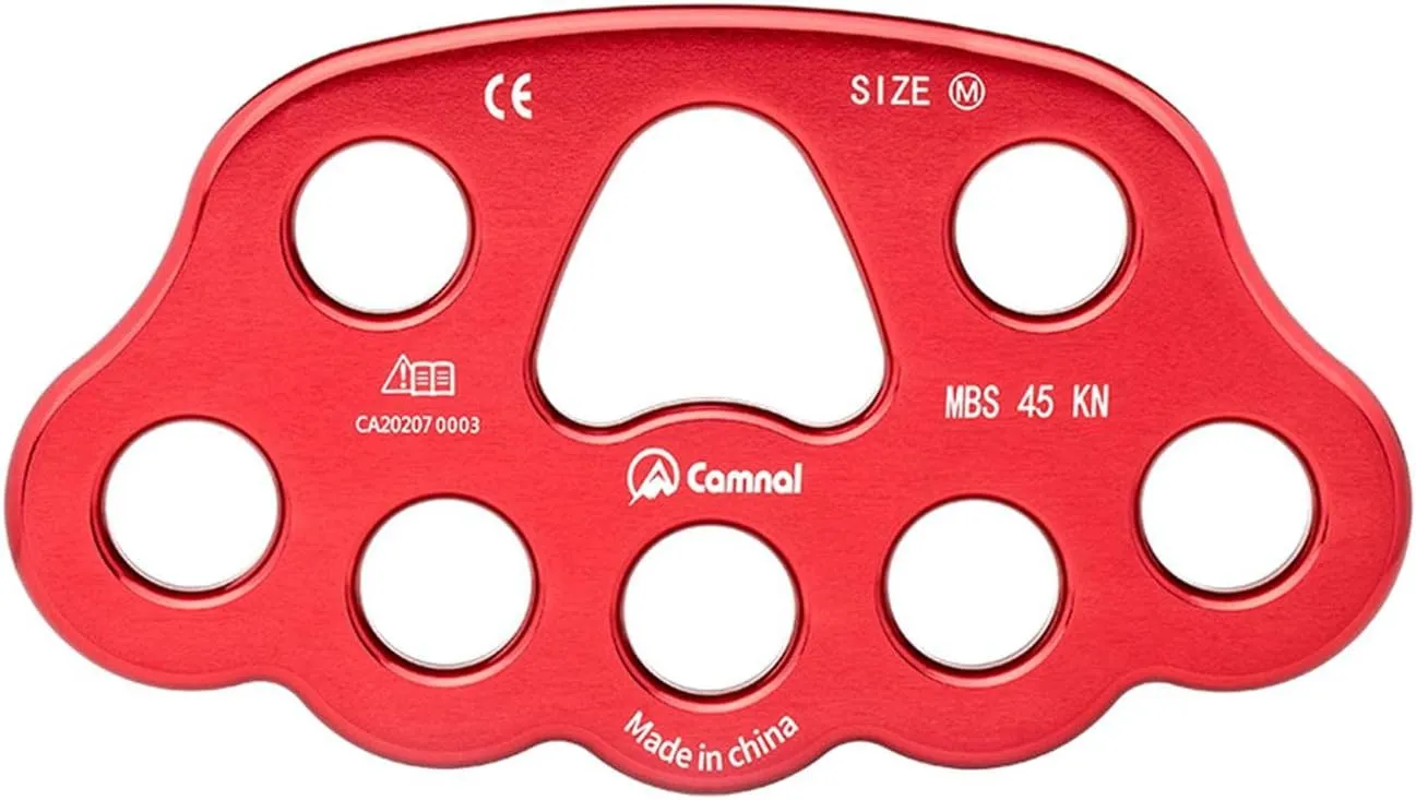8 Holes Rigging Plate Climbing Paw 4500kg High Strength Work Descender Abseiling Hardware Accessories Equipment