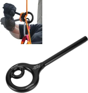 9-Shape Rescue Figure - Anti - Fall Rigging Descender Plate, Upgraded 150kg / 330.7 lb Capacity for Climbing, Outdoor Rock Climbing Descent Equipment