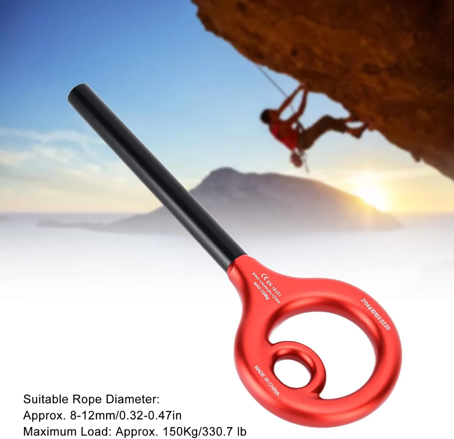 9 Shape Rigging Descender Anti Falling Outdoor Rock Climbing Speed Descent Equipment for Safety Assurance