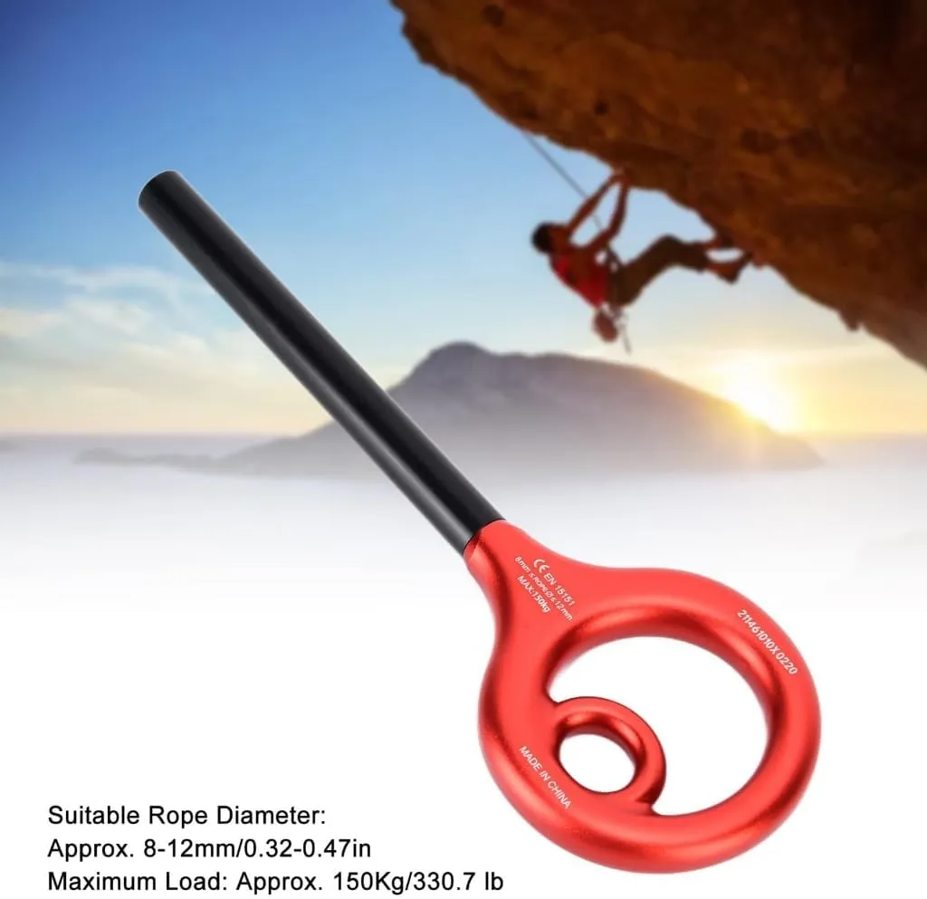 9 Shape Rigging Descender for Rock Climbing and Abseiling Aluminum Figure Device for Downhill Adventure