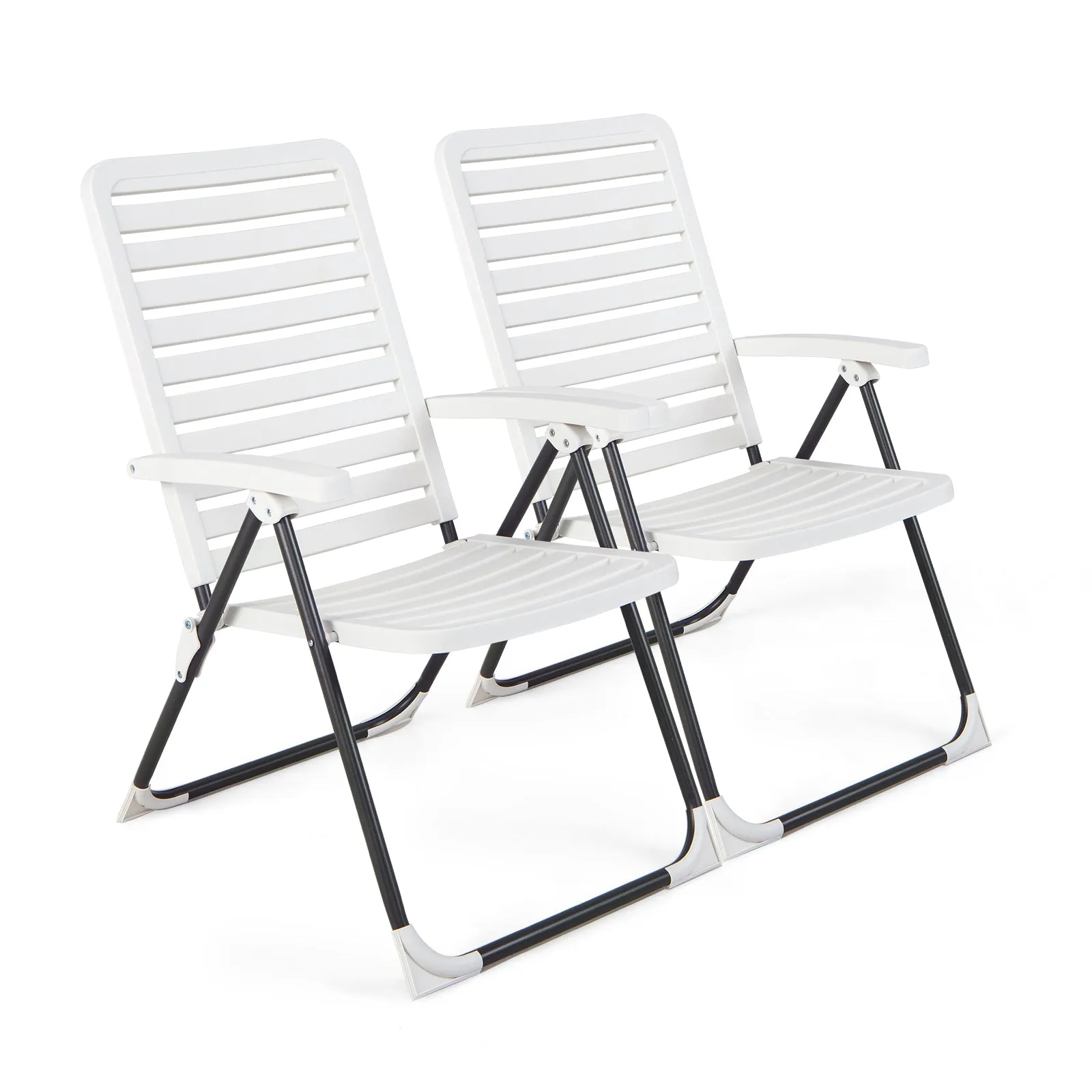 Adjustable Reclining Folding Chair with 7 Level Backrest 1