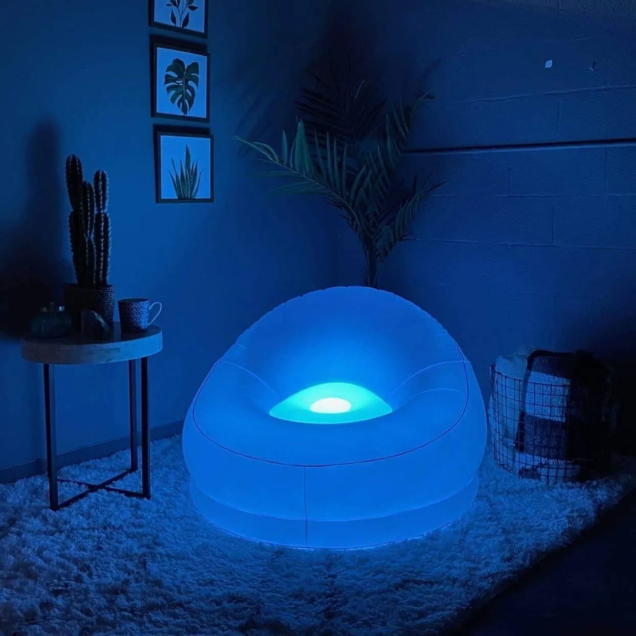 Air Candy Illuminated Inflatable LED Chair - Choose from Over 120 Options and is Perfect for Indoors & Outdoors - 100% Waterproof. (LED Multicolored Chair with Remote)