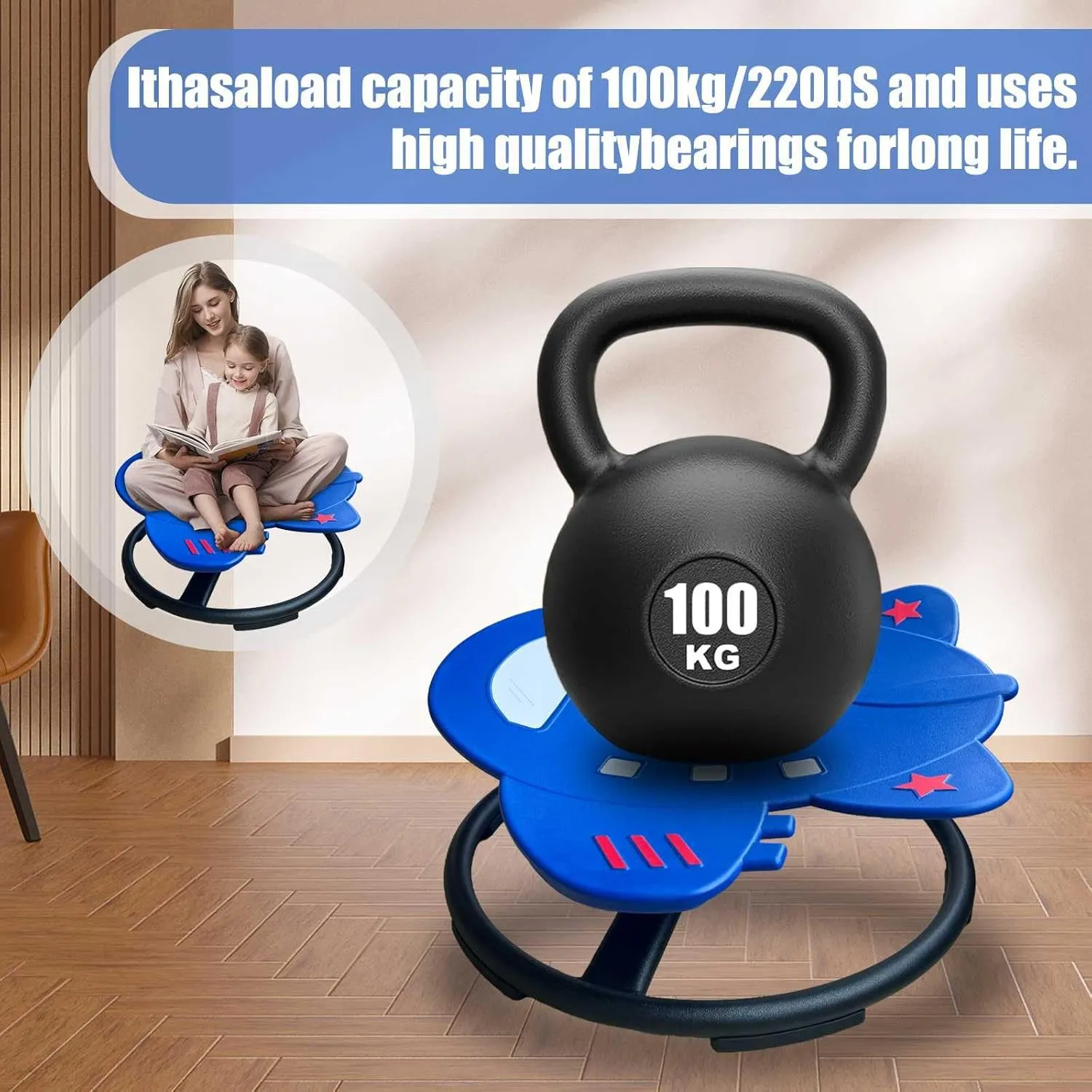 Airplane Kids Sensory Swivel Chair, Autism Spinning Chair for Kids Sensory,New Aircraft Model Sensory Toy Chair, Spin Sensory Chair,Training Body Coordination