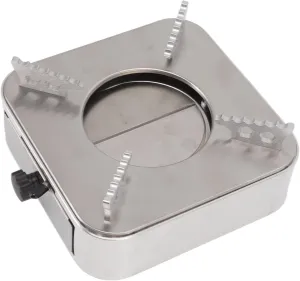 Alcohol Stove, Stainless Steel One Piece Design Burner Drawer Structure with Stable Support Alcohol Stove Burner for Camping, Hiking, Picnic